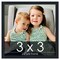 Square Slim Profile Black Picture Frame - UV Acrylic, Foam Board Backing, Hanging Hardware